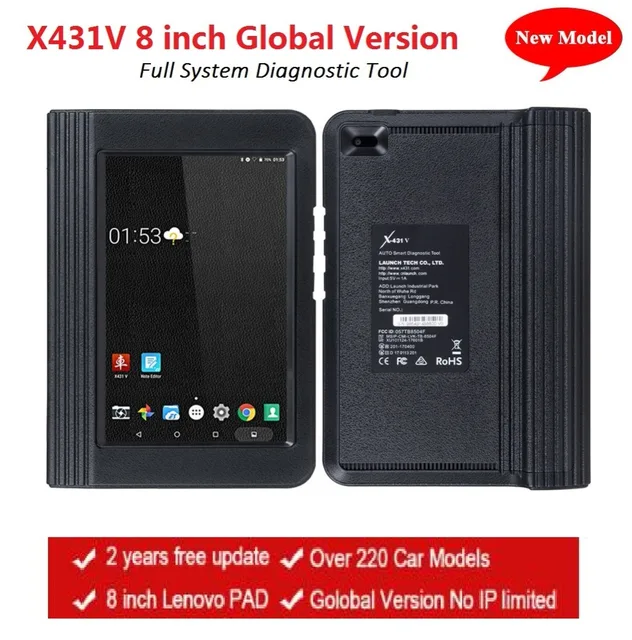 Cheap LAUNCH X431V Bluetooth/Wifi OBD2 Full System Car Diagnostic Tool V 8 inch global version X431 Pro Mini Car Scanner free update