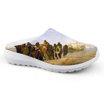 

Flat Sandals Male Comfortable Shoes Designers Men Flats Summer Sandalias Boys Mujer Artist Painting Print Ilya Efimovich Repin