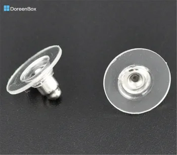 

Doreen Box Lovely 100 Pairs Earring Backs Stoppers Ear Post Nut W/Pads (B08912)