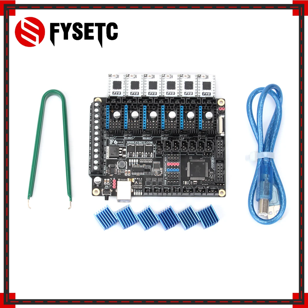 Драйвер шагового двигателя FYSETC TB67S109 6 шт. + плата F6 V1.3 системная все в одном для