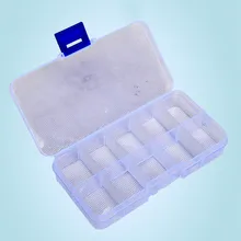 1x10 Grids Fishing Tackle Box Fishing Lure Bait font b Fishhooks b font Lead Weight Connector