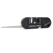 Multi Purpose EDC Knife Fishhook Pen Sharpener Folding Ceramic Carbide Diamond Tapered Knife Sharpener Pocket Outdoor Tools