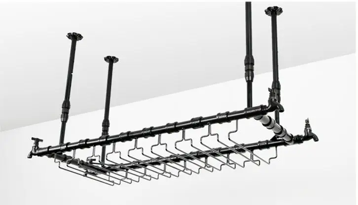 Faucet wine glass rack pipe rack creative upside down glass frame