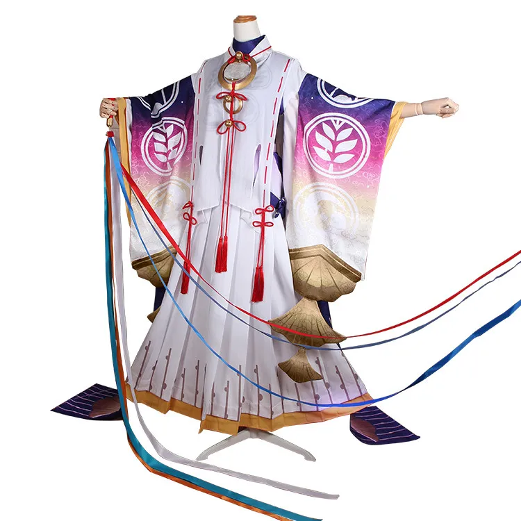 Аниме! Кимоно Onmyoji Inarinokami Miketsu, костюм для косплея, костюм на хэллоуин, размер на заказ, унисекс, новинка - Цвет: Male Costume