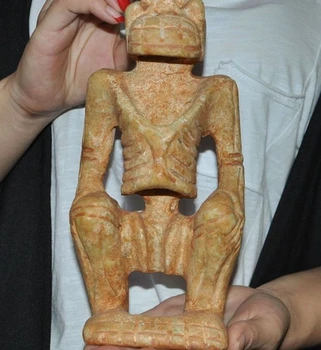 

Antiques China Hongshan Culture Old jade Hand-Carved Skull Beast Skeleton Statue