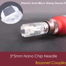 UGOIGO 10 шт. 5*5 мм Nano чип иглы картриджи советы для электрического авто микро штамп Дерма ручка байонетная муфта