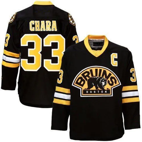 

#33 Zdeno Chara BOSTON Bruins retro throwback Hockey Jersey Embroidery Stitched Customize any number and name