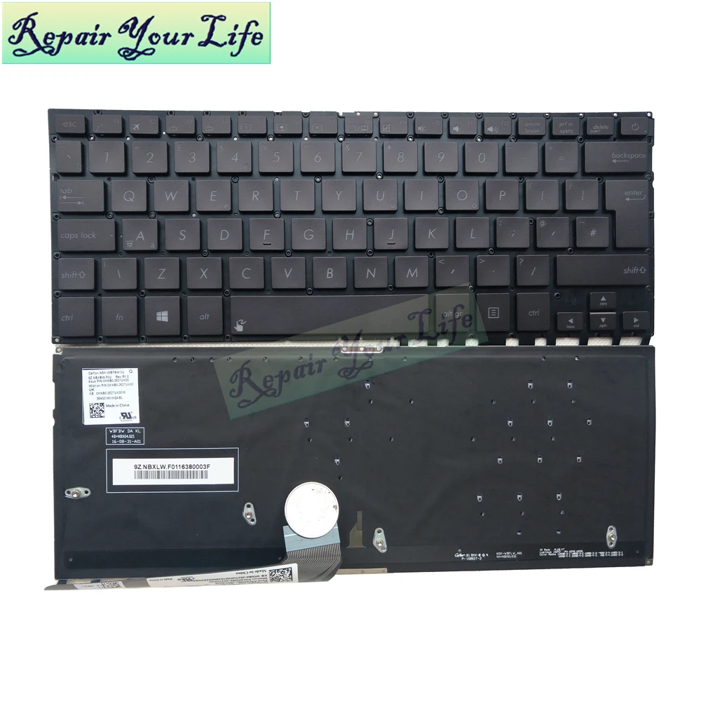 

Repair You Life laptop UK keyboard for ASUS UX430 UX430U UX430UA UX430UQ with backlit keyboard new 9Z.NBXBW.F0U 0KNB0-2627UK00