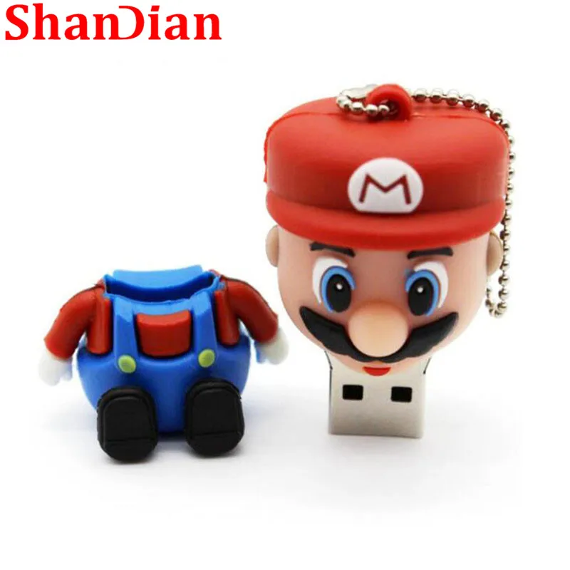 SHANDIAN модный флеш накопитель Super Mario USB /32 ГБ с мультипликационным принтом флешка 4G