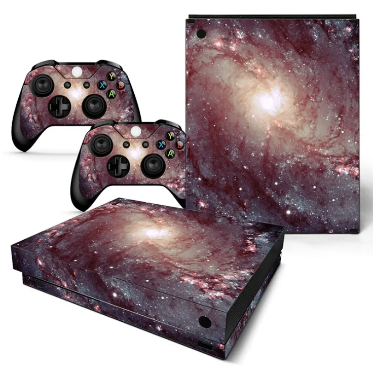 Star Sky Водонепроницаемая наклейка 2 контроллера и наклейка на консоль для Xbox One X Skins весь чехол