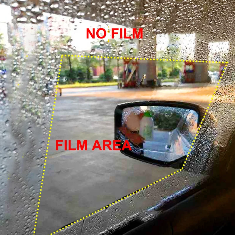 Для Vip Blue Square 15x20 см 2 шт./компл. анти туман зеркало автомобиля окно прозрачная пленка анти-свет заднего вида автомобиля защитный водостойкий с зеркалом