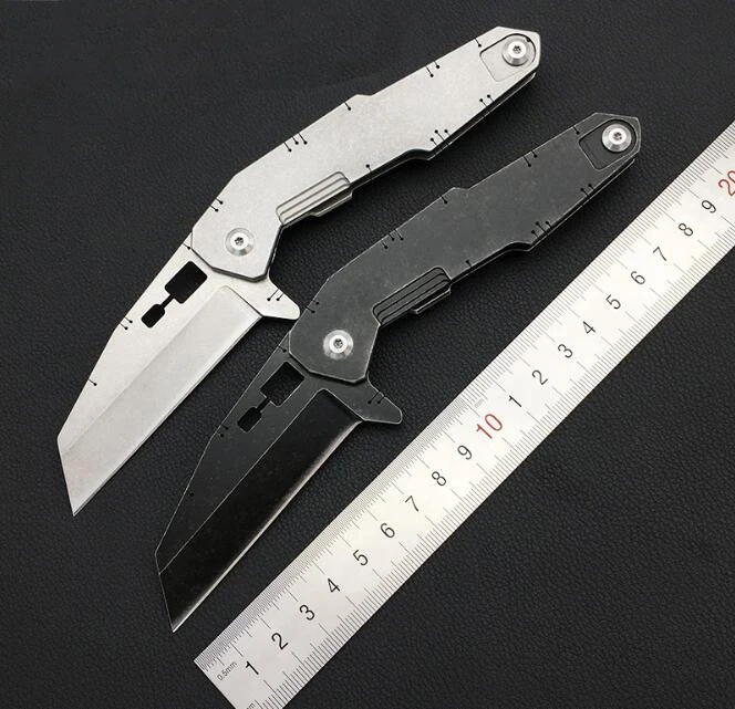 LLxxmm D2 steel razor ball bearing folding knife army outdoor utility