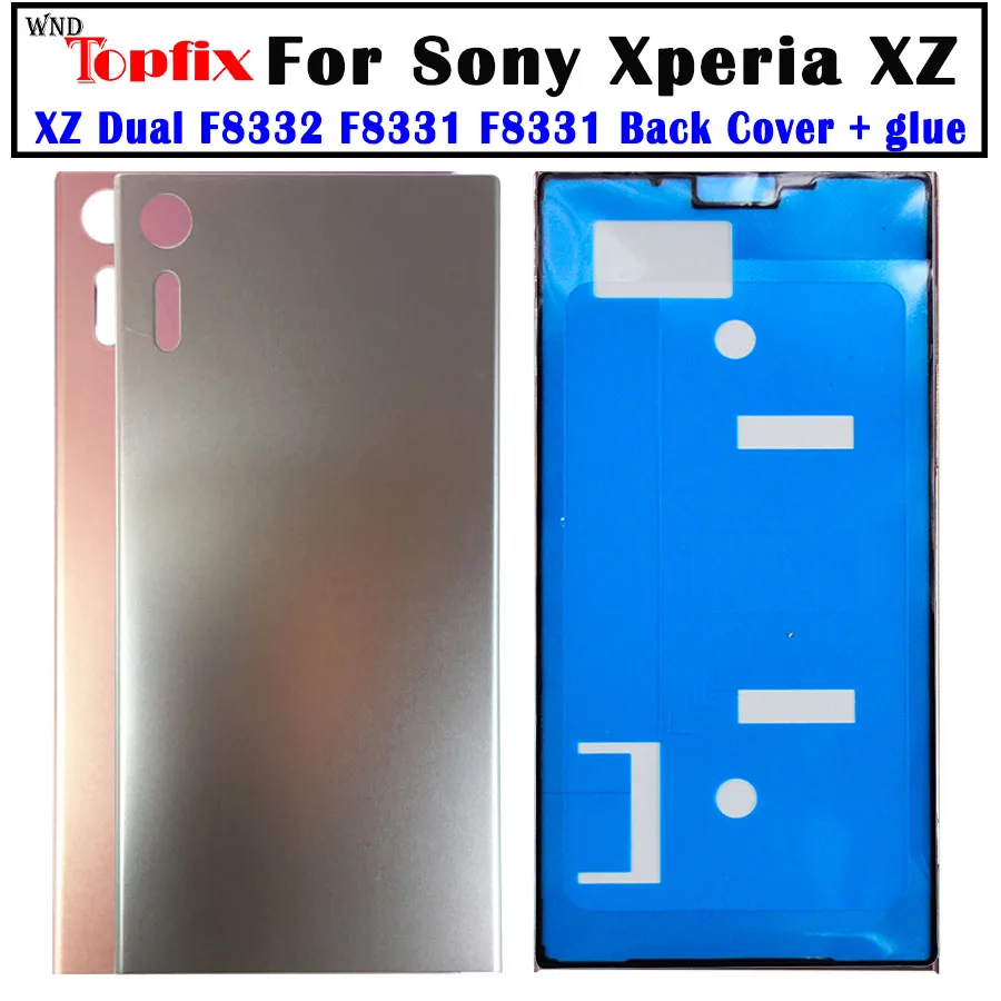 Задняя крышка батарейного отсека для Sony Xperia XZ стеклянная корпуса Крышка F8332 F8331