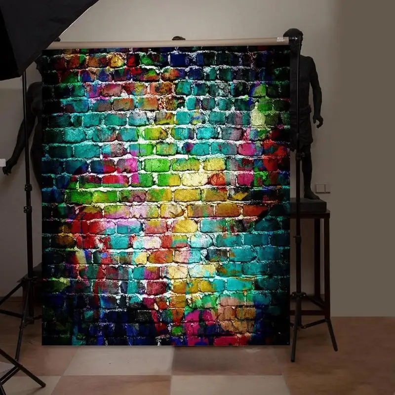 

5 Sizes Brick Texture Photo Background Cloth Plate Photo Backdrop Studio Photography Props Screen Home Decor Studio Accessories