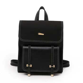 

2pcs/Set Women College style Backpack New PU leather Shoulder Rucksack Backpacks Travel Backpacks Wish trend backpack