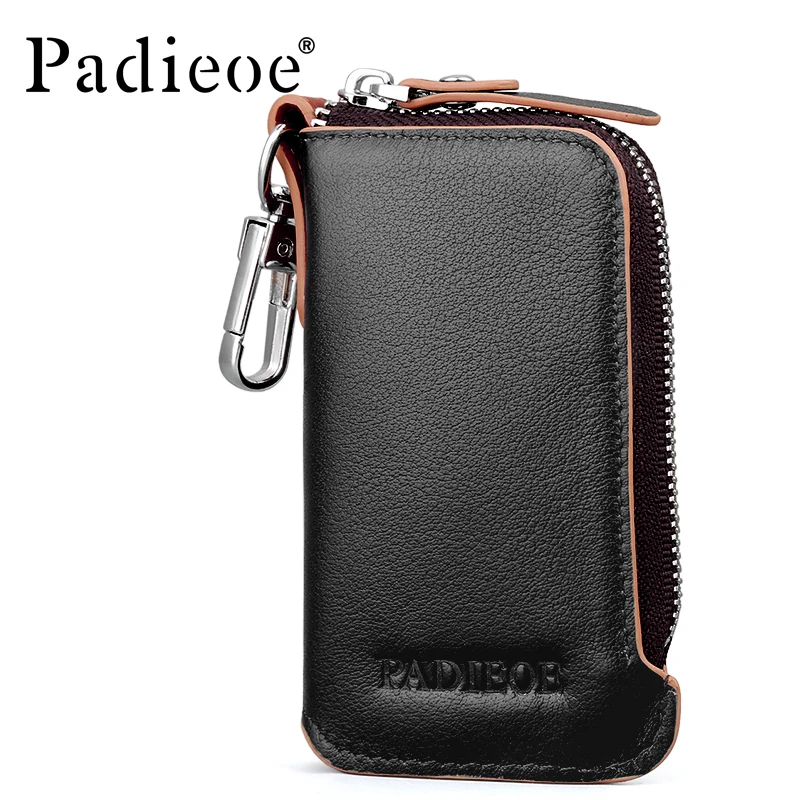 Padieoe, натуральная кожа, модная мужская сумка для ключей, высокое качество, брелок для ключей, органайзер, ключница, горячая Распродажа, кошелек для монет, мужской держатель для ключей