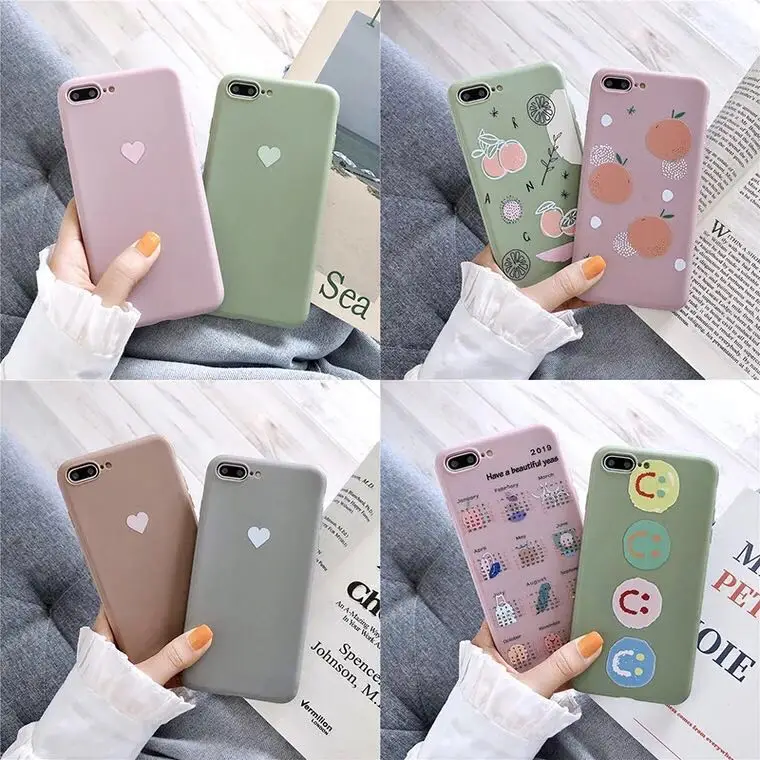

3PCS Silicone Phone Case Candy mobile protect case For iphone XR X XS Max 6 6S 6plus 7 8 Plus 5s Soft Simple Fashion