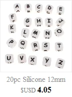 Letras de silicone talão