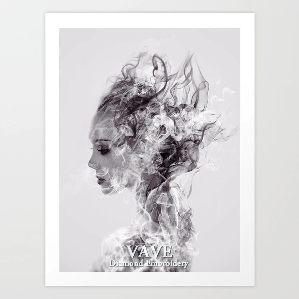 

VAVE Diamond Painting Cross Stitch Full Square Picture of Rhinestone Foggy Girl DIY Diamond Mosaic Diamond Embroidery Sale