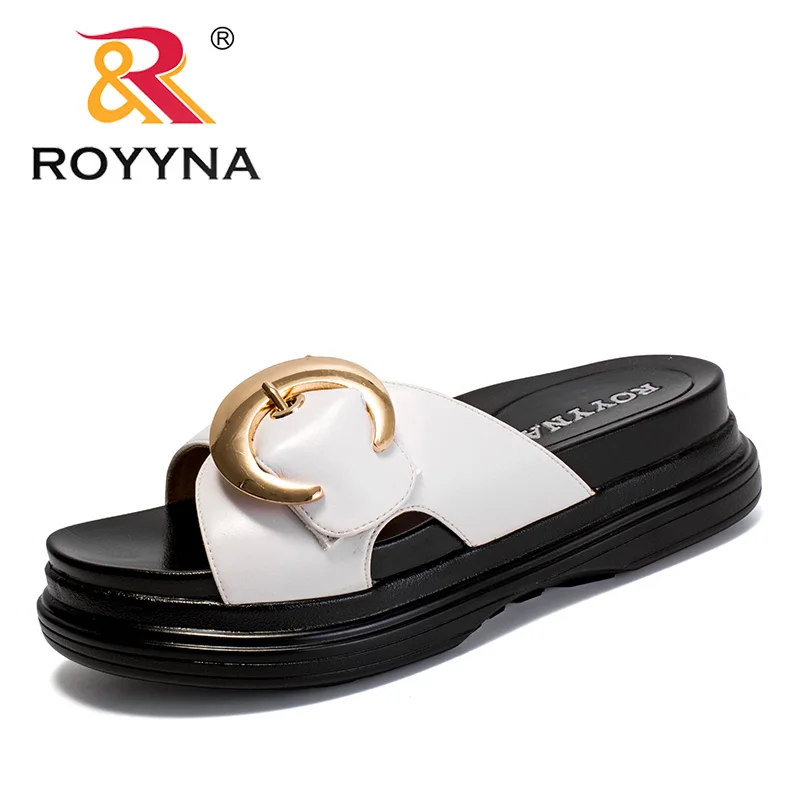 ROYYNA/Новинка; модные стильные женские шлепанцы; женская летняя обувь на платформе; женские сандалии из микрофибры; Удобный светильник; Быстрая