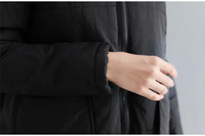 Большой Размеры хлопковые пиджаки Для женщин зима новые свободные весенне-осенние пальто с капюшоном пальто средней длины однотонные Цвет женские хлопковые пальто TTT167