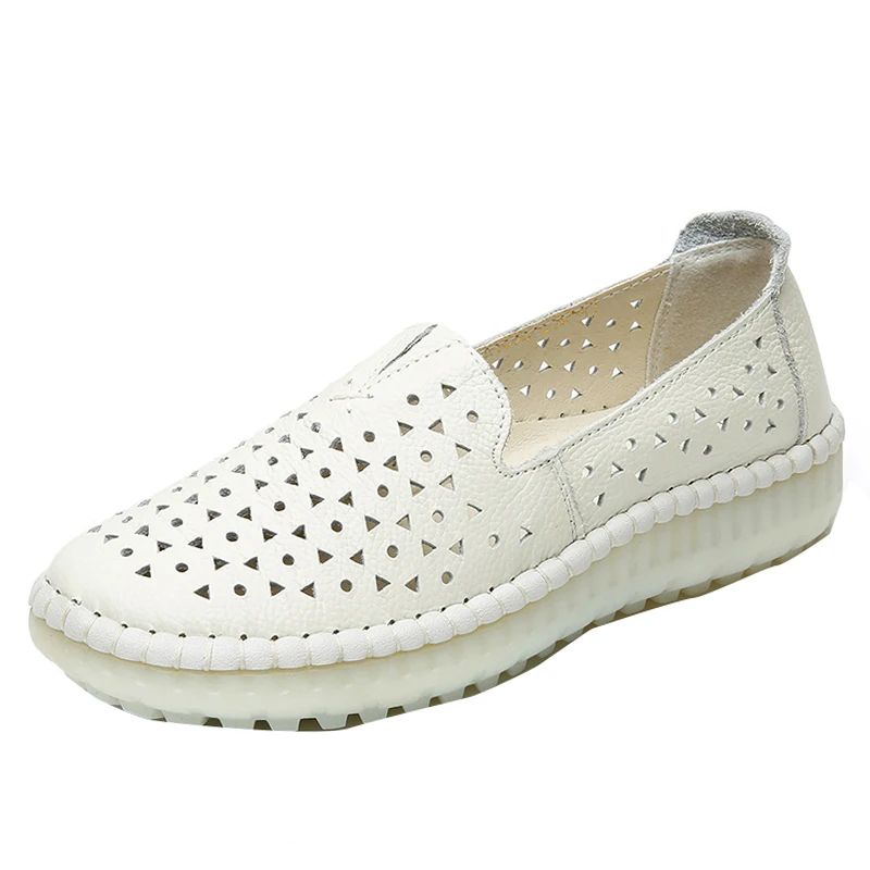 GKTINOO/Женская обувь на плоской подошве; женские лоферы; женские слипоны на плоской подошве; летняя дышащая женская обувь; обувь для вождения из натуральной кожи