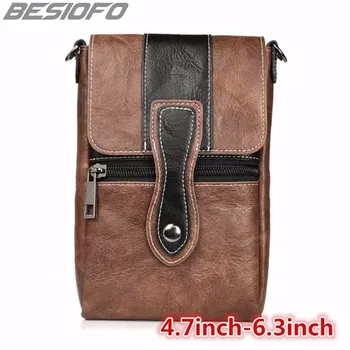 

Double Pockets Pouch With Belt Shoulder Bag Hook Loop Holster Phone Case For Lenovo K3 K4 K5 K6 K7 K8 Plus S5 S8 S920 VIBE P1 P2