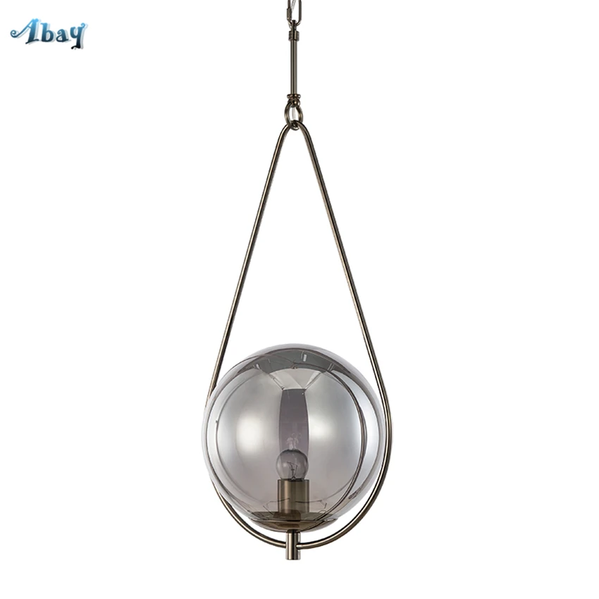 Nordic Post-modern Glass Ball Sphere Pendant Lights Bedroom Dining Room Kitchen Study Bar Bedside Hanging Decoration Fixtures