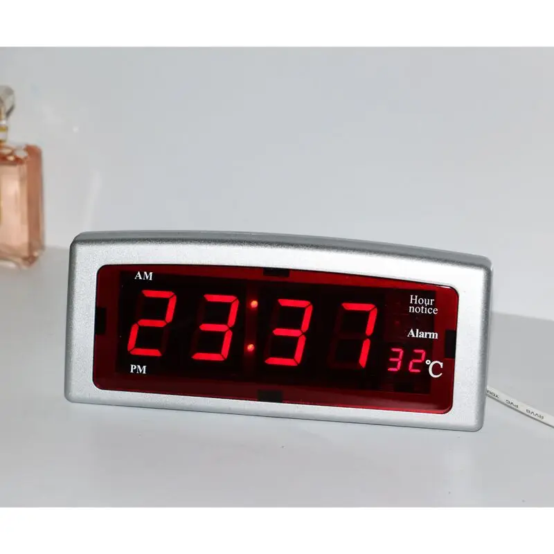  Digital Clock LED Electronic Desk Alarm Clock with Temperature Display for Home Office Decorative M