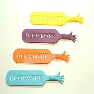

4pcs Bookmarks Novelty Help Me Hand Shape Bookmark Funny Bookworm Gift Stationery Material : PP