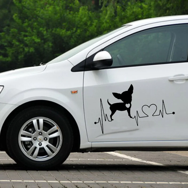 

Dog Vinyl Decal Lovely Waterproof Car Window Stickers Car Styling Decoration Cute Cartton Heart Dog Car Stickers