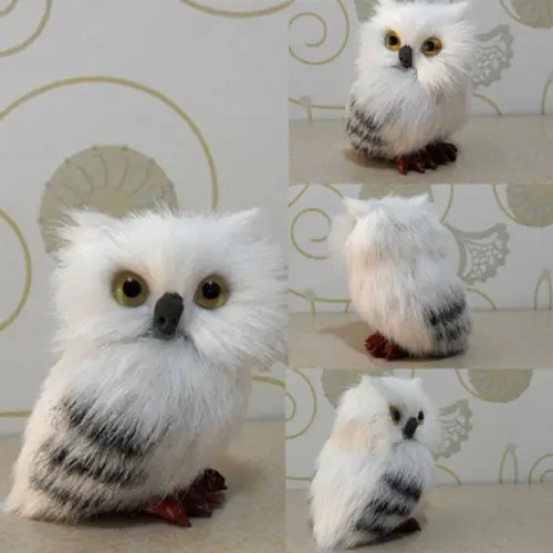 

Realistic Hedwig Owl Toy Doll Simulation Model Plush Halloween Gift Home Decor
