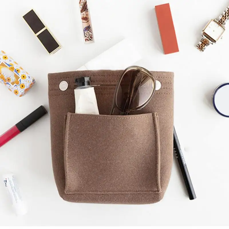 

Womens Makeup Organizer Insert Bag Travel Cosmetic Bags Multifunctional Multi Pocket Ladies Makeup Bag #95