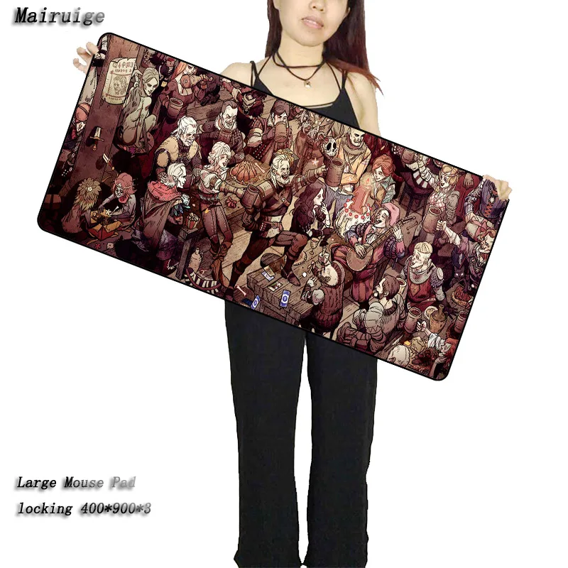 

Mairuige Free Shipping Grande Gaming The Witcher 3 Wild Design DIY Pattern Computer Overlock Large Mousepad Gaming Mouse Pad