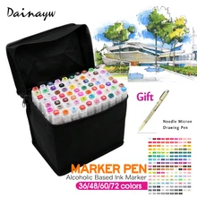 Touchfive 36/48/60/72 Couleurs Artiste Double Tête Marqueur Mis En Gras Alcoolisées Croquis Marqueurs Copic Stylo pour Animation Manga Conception