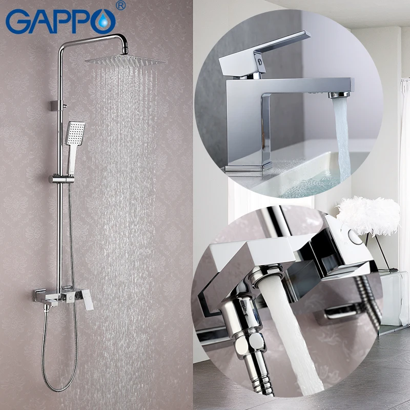 

GAPPO shower faucet set Bath Shower tap shower head wall mixer tap Sanitary Ware Suite