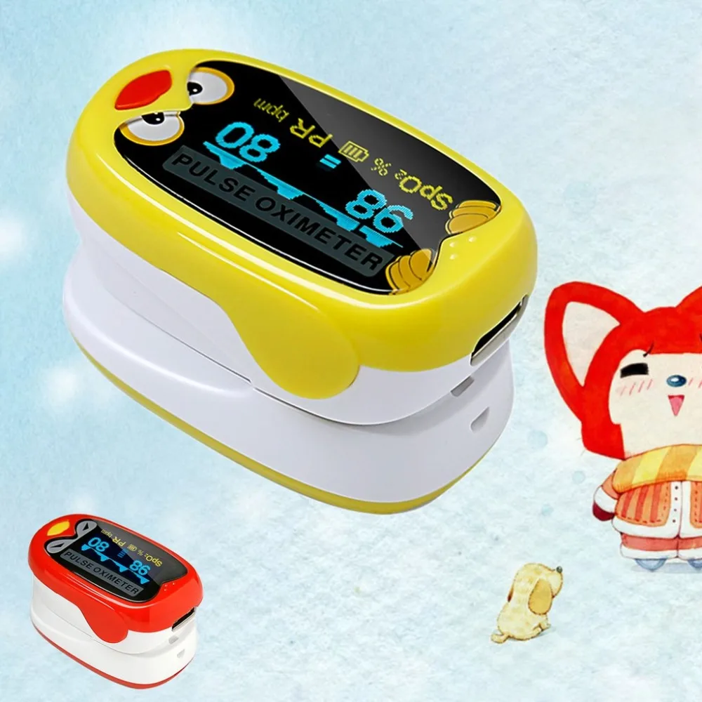 

Infant Finger Pulse Oximeter 2 Color USB Rechargeable Pediatric SpO2 Blood Oxygen Saturation Meter Baby Neonatal Child Kids