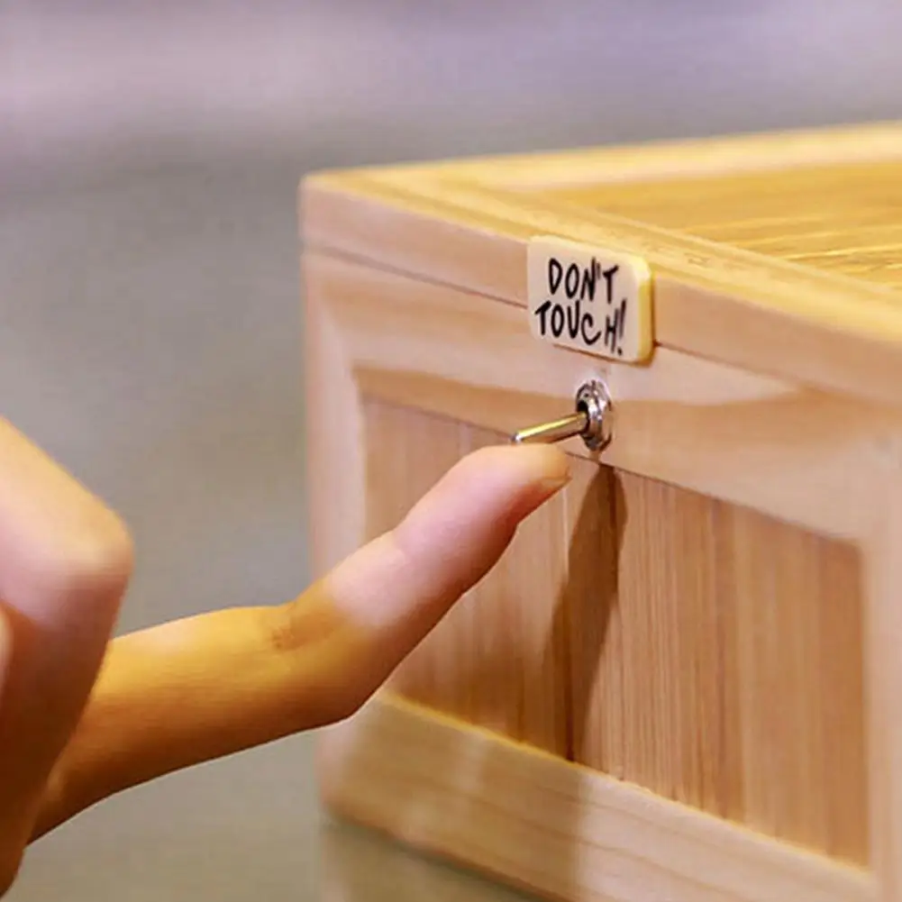 Wooden Useless Box Leave Me Alone Box Most Useless Machine Don't Touch Tiger Toy Gift with Sound Wooden Useless Box Leave Me Alone Box Most Useless Machine Don't Touch Tiger Toy Gift with Sound