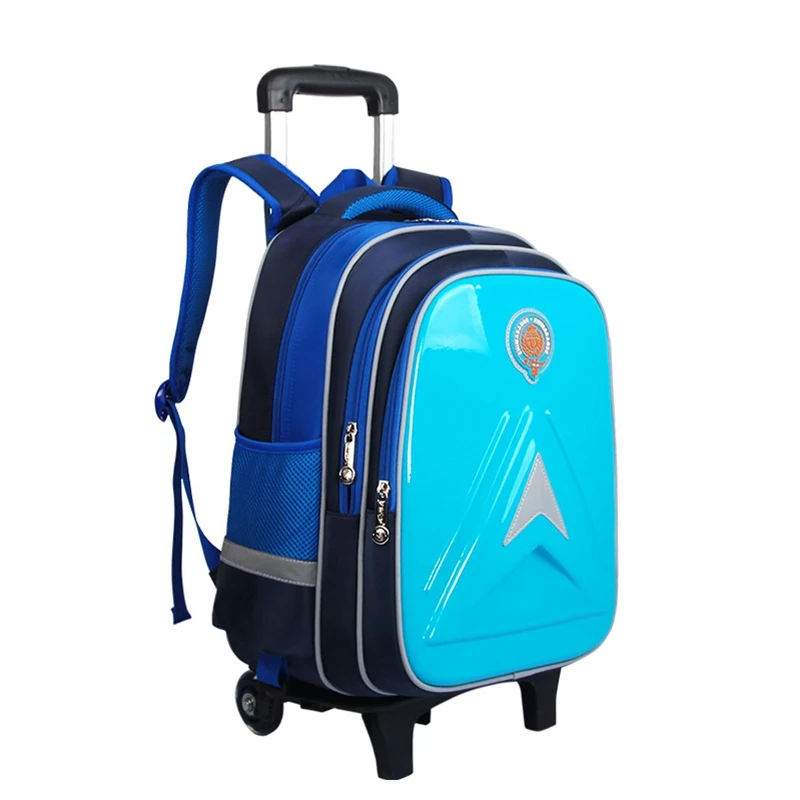 

Children School Bags with Wheels Kids Boys Girls Trolley Schoolbag Luggage Children Wheeled Backpack Travel Trolley Bookbag