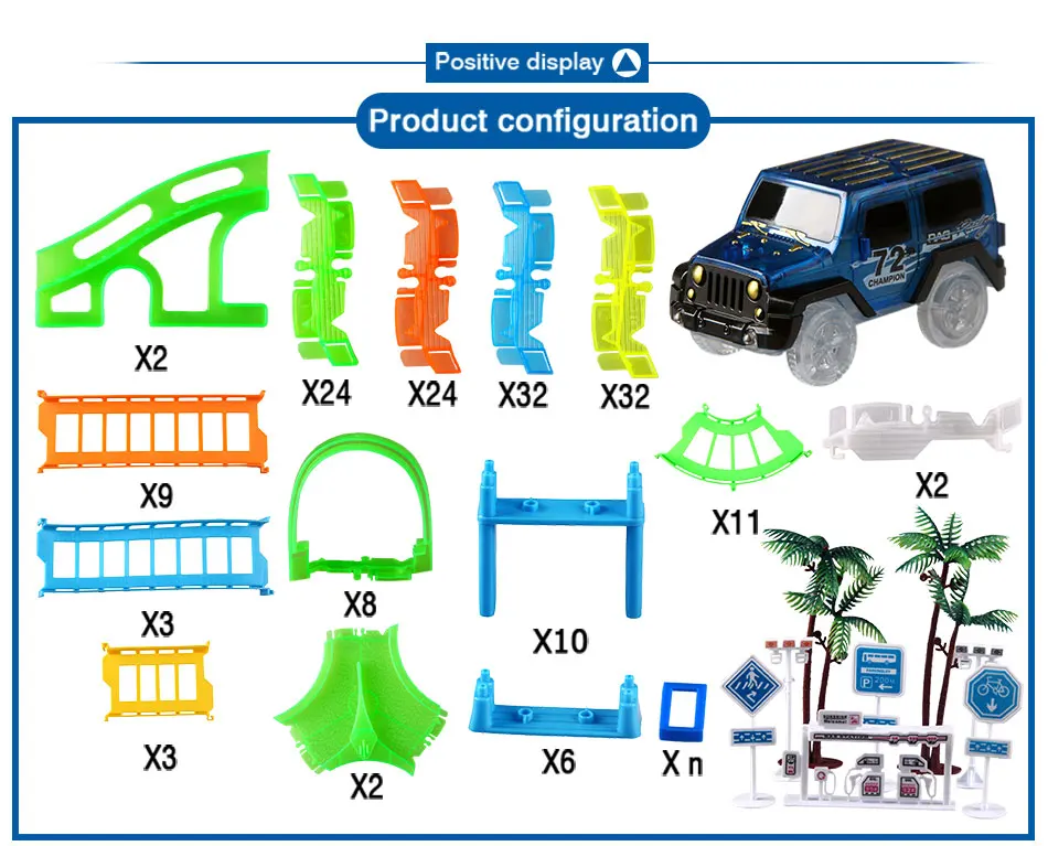 Rail Car Toys железная дорога магический гоночный трек игровой набор образовательных DIY изгиб Гибкая гоночная дорожка электронная вспышка