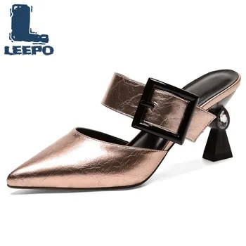 

Mules Shoes Women Luxury Brand Summer Outdoor Slippers Woman High Heels Designers Sandals Shoes Female Pink Comfort Mules