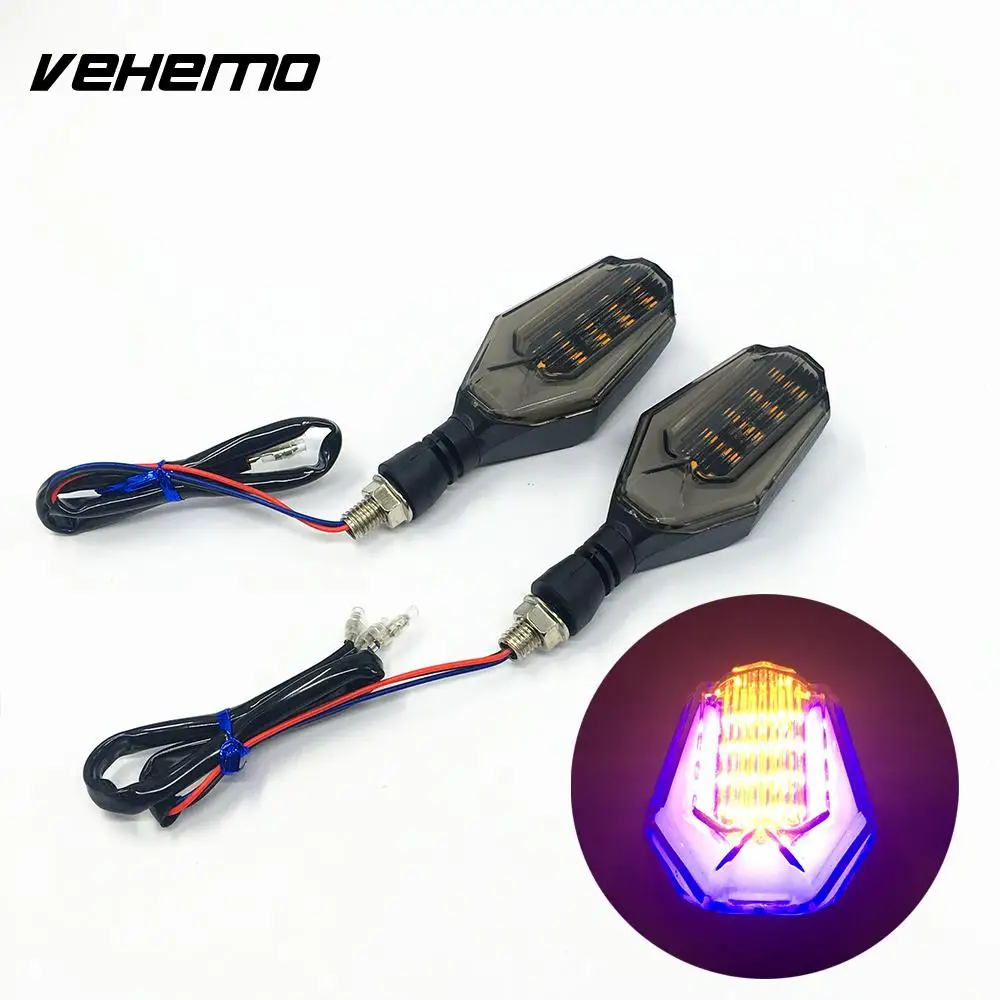 

VEHEMO 2PCS Motorcycle LED Light Side Light Turn Signal Signal Lamp Refit Indicator Bulb Replacement Motorbike