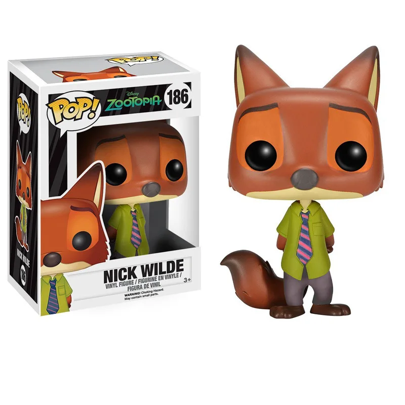 FUNKO POP Zootopia 10 см Джуди хопс Ник Уайлд ELE FINNICK мистер Биг флэш ПВХ фигурка