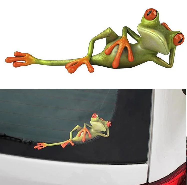 

Car Stickers funny animal design Decal cover/anti scratch UV water for body Light brow front back door bumper rearview mirror Wh