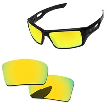 Polycarbonate-24K Золотые Зеркальные Сменные линзы для очков 1 и 2 Солнцезащитные очки Рамка UVA и UVB Защита