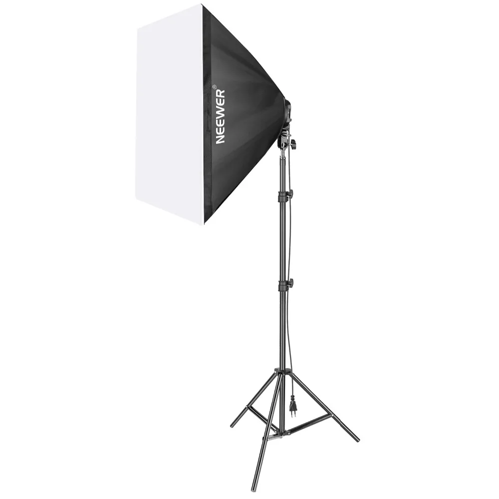 

Neewer 800W Photo Studio Video Softbox Lighting Kit Includes:(1)50x70 centimeters Softbox,(1)4-Socket Light Holder,(4)45W Bulb