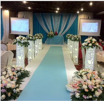 

8pcs/lot 115*20*20cm Fantasy Wedding Carved Pillar Banquet Road Lead Stand Decoration With LED Light Built-In