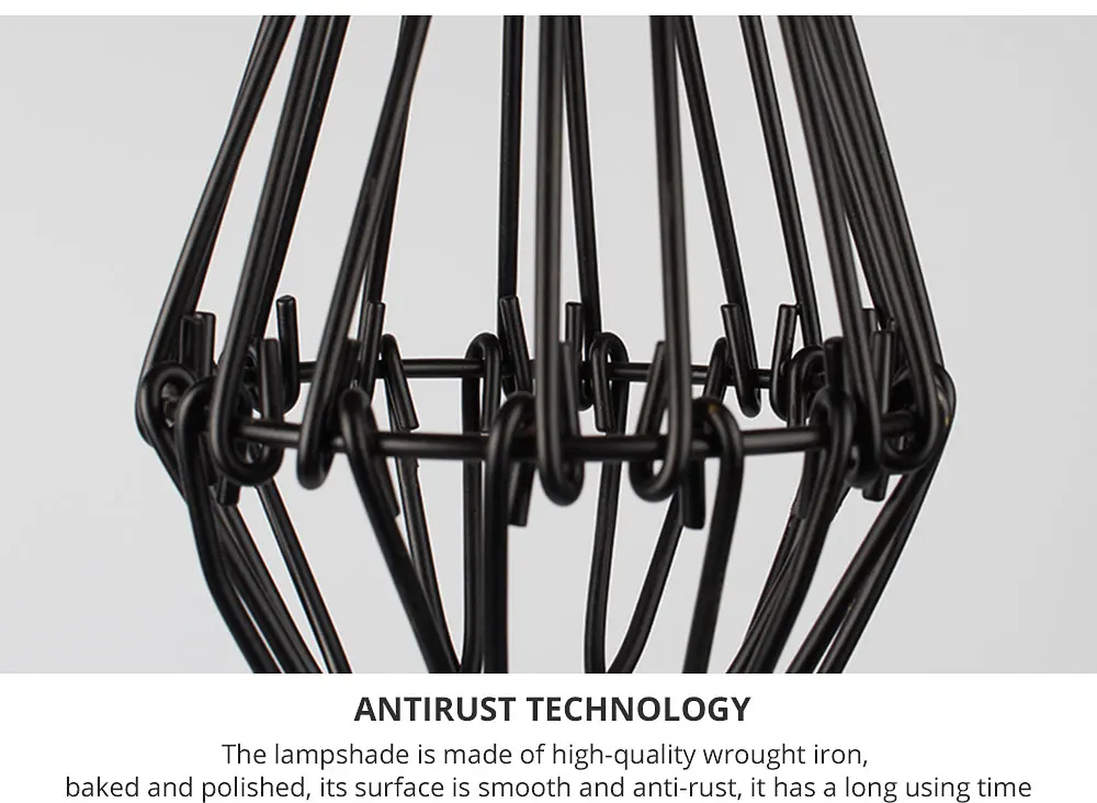 Подвесной светильник абажур настенный светильник Тени Чехлы скандинавский в форме металлической птичьей клетки Освещение для дома, ресторана украшения абажур