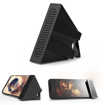 

Portable Mobile Phone Loudspeaker Speaker Holder Sound Amplifier Bracket Desktop Folding bracket loudspeaker with packing