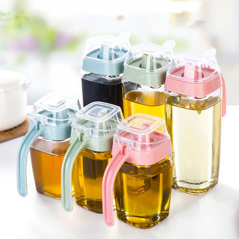 

Glass Oil Dispenser 350ML/550ML Olive Vinegar Oil Bottles Pot Leakproof Sauce Vinegar Bottle Gravy Boat For Cooking Kitchen Tool